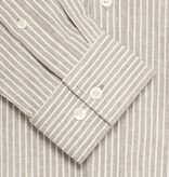 Casual Friday Hanes L/S Striped Linen Mix Shirt 170510 Silver Sage