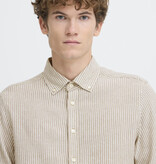 Casual Friday Hanes L/S Striped Linen Mix Shirt 170510 Silver Sage