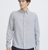Casual Friday Hanes L/S Striped Linen Mix Shirt 1840281 Bearing Sea