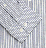 Casual Friday Hanes L/S Striped Linen Mix Shirt 1840281 Bearing Sea