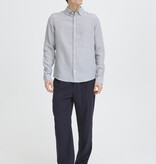 Casual Friday Hanes L/S Striped Linen Mix Shirt 1840281 Bearing Sea
