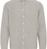 Casual Friday 20506123 Hanes L/S Striped Linen Mix Shirt 1908101 Major Brown