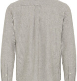 Casual Friday 20506123 Hanes L/S Striped Linen Mix Shirt 1908101 Major Brown
