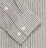 Casual Friday 20506123 Hanes L/S Striped Linen Mix Shirt 1908101 Major Brown