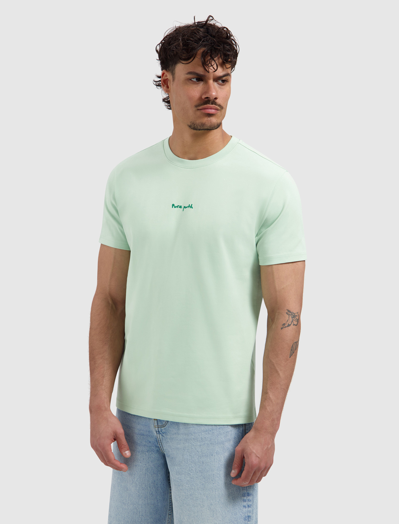 Pure Path 26020106 Pixel Flower Tee Light Green