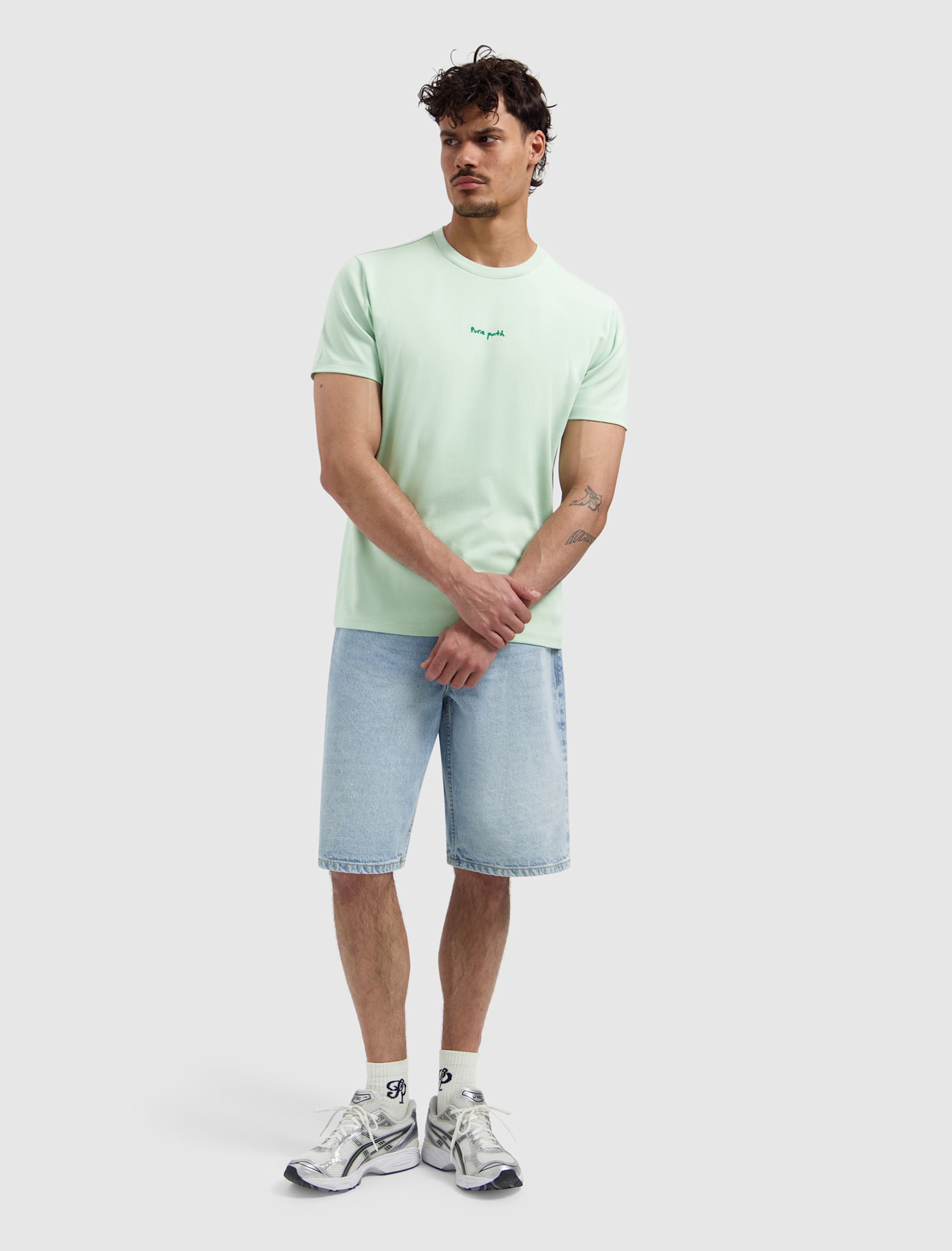 Pure Path 26020106 Pixel Flower Tee Light Green