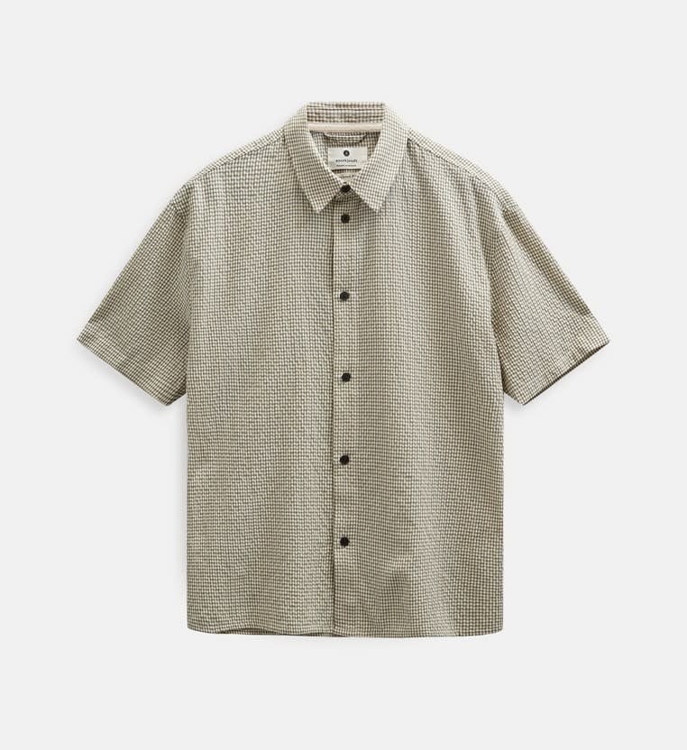 Anerkjendt 902474 Otto Check SS Shirt 4084 Forest Night
