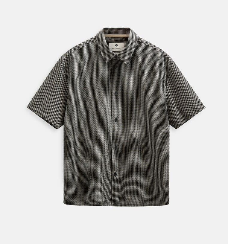 Anerkjendt 902474 Otto Check SS Shirt 0000 Caviar