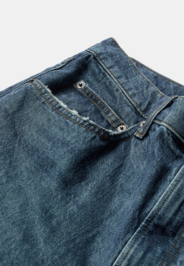 Anerkjendt 902389 Jonas Relaxed Jeans Short Dark Blue Ocean