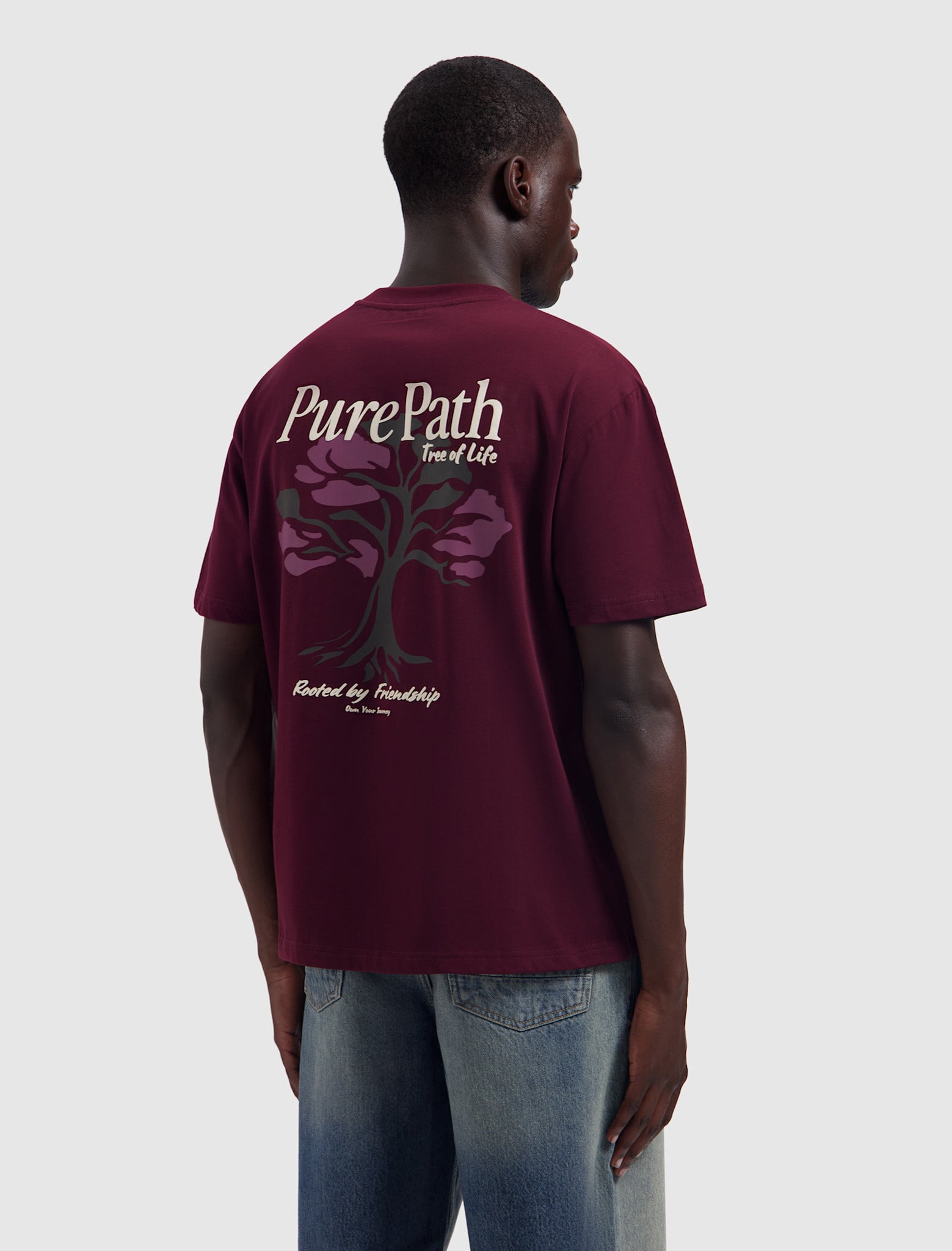 Pure Path 26030110 Tree Of Life Tee Wine Red