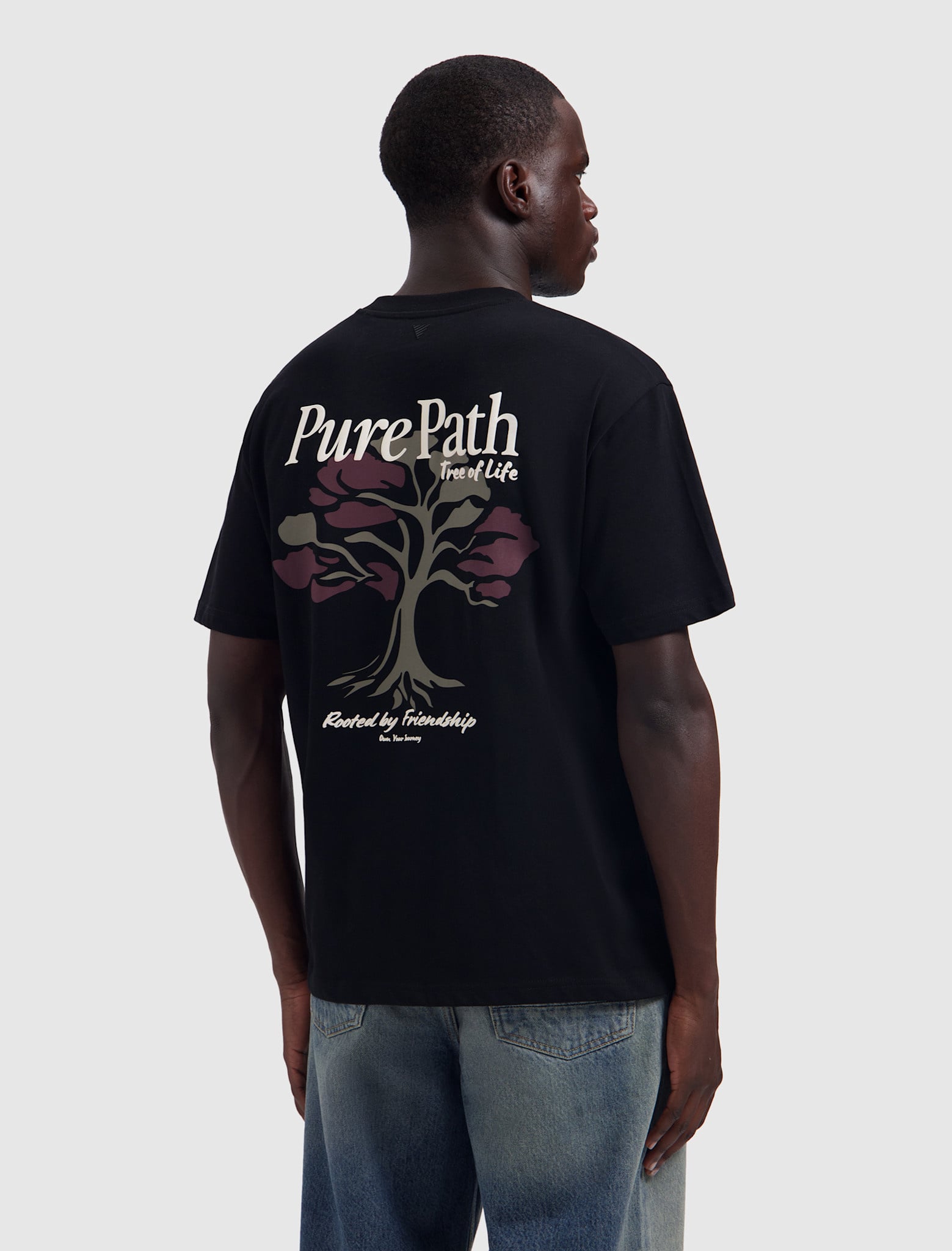 Pure Path 26030110 Tree Of Life Tee Black