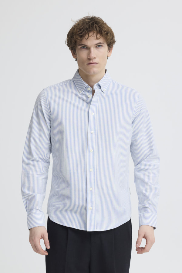 Casual Friday 20506333 Lille Oxford Stripe Shirt 8893 Ashley Blue