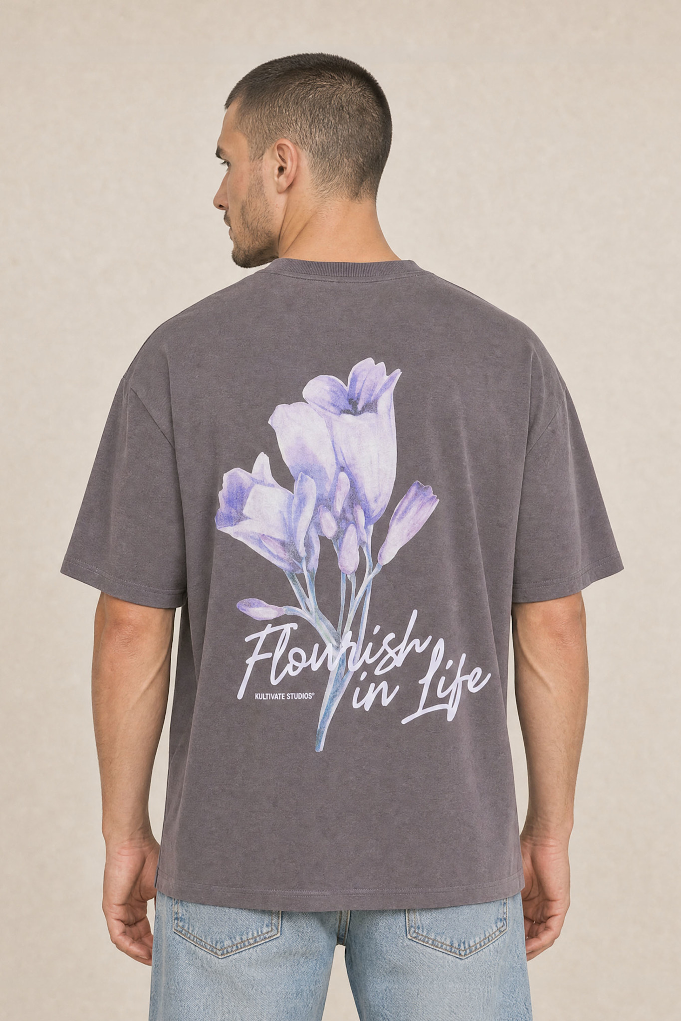 Kultivate Luxury Life Tee Dark Gull Grey