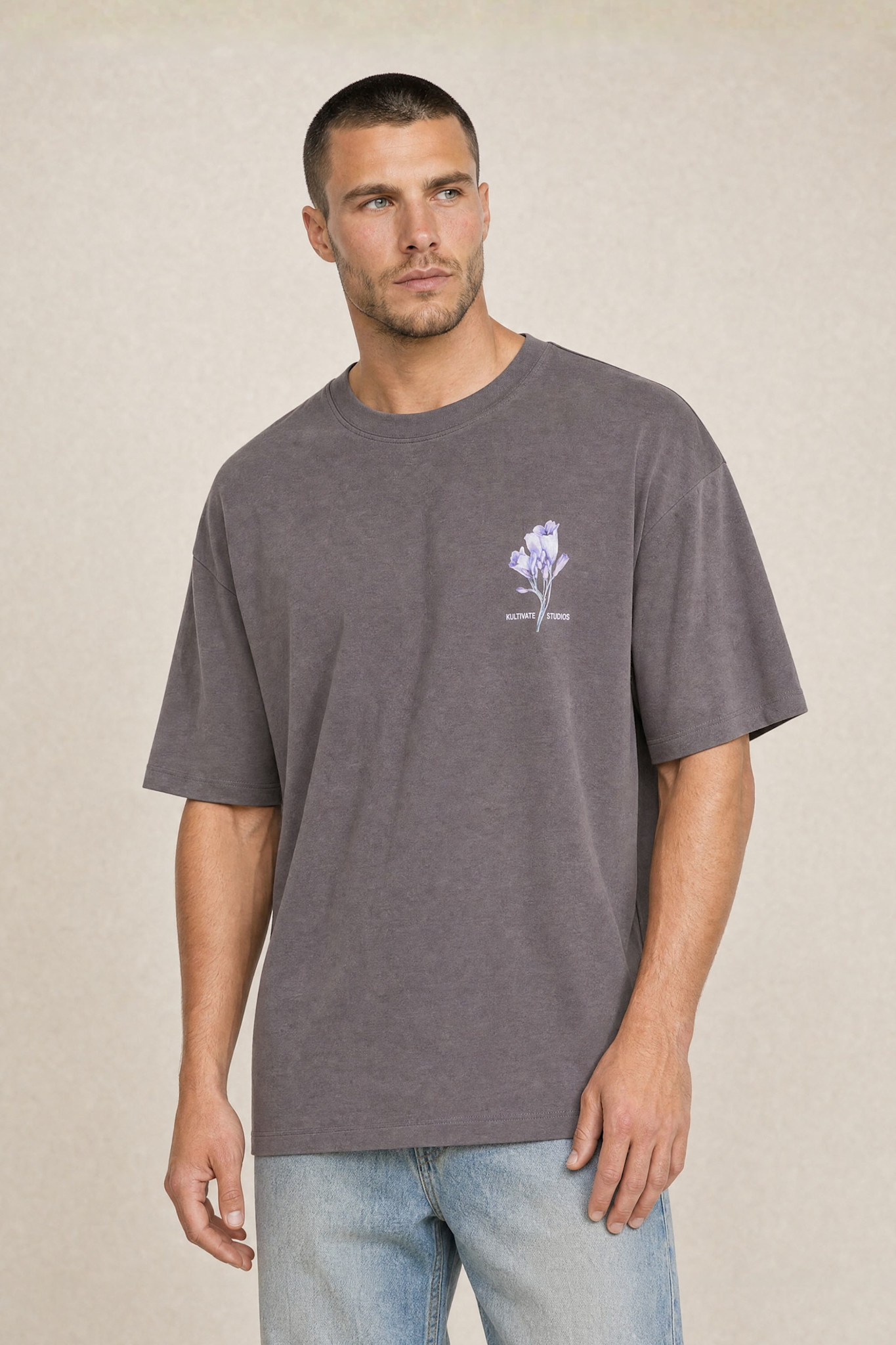 Kultivate Luxury Life Tee Dark Gull Grey