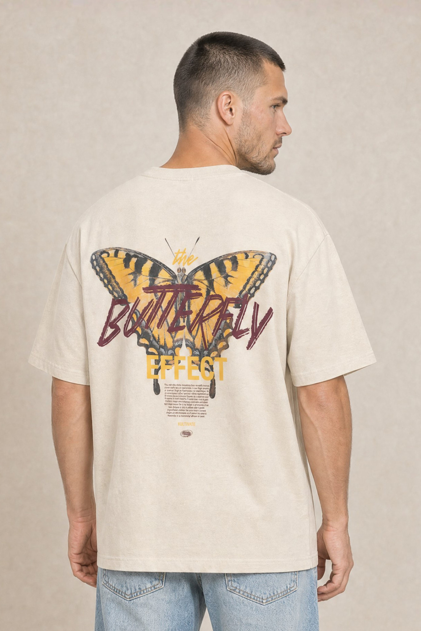 Kultivate Luxury Effect Tee Summer Sand