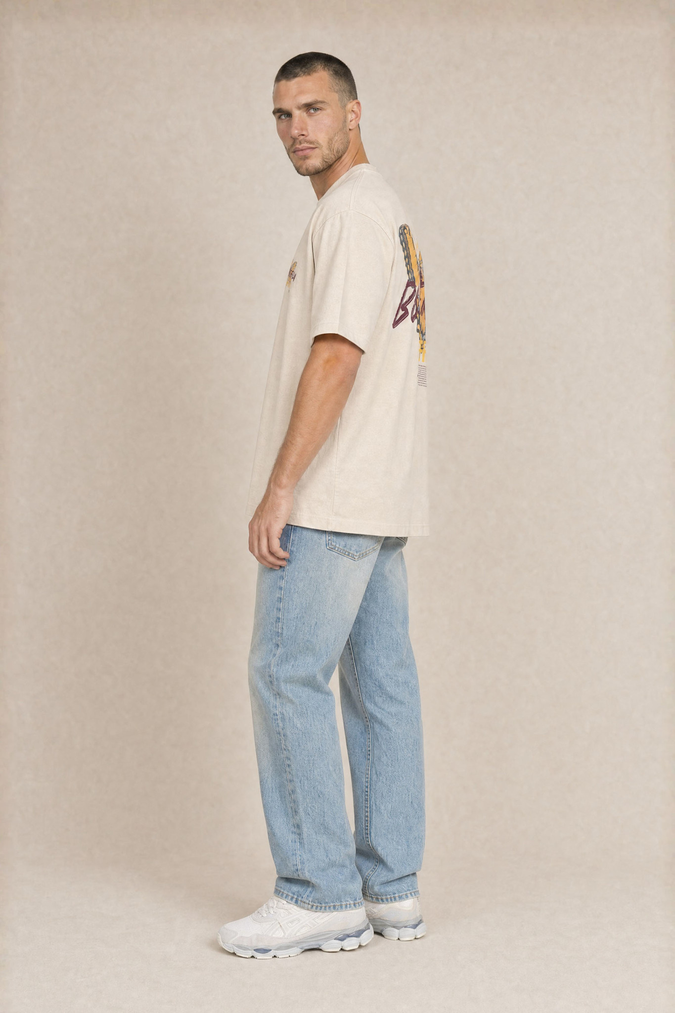Kultivate Luxury Effect Tee Summer Sand