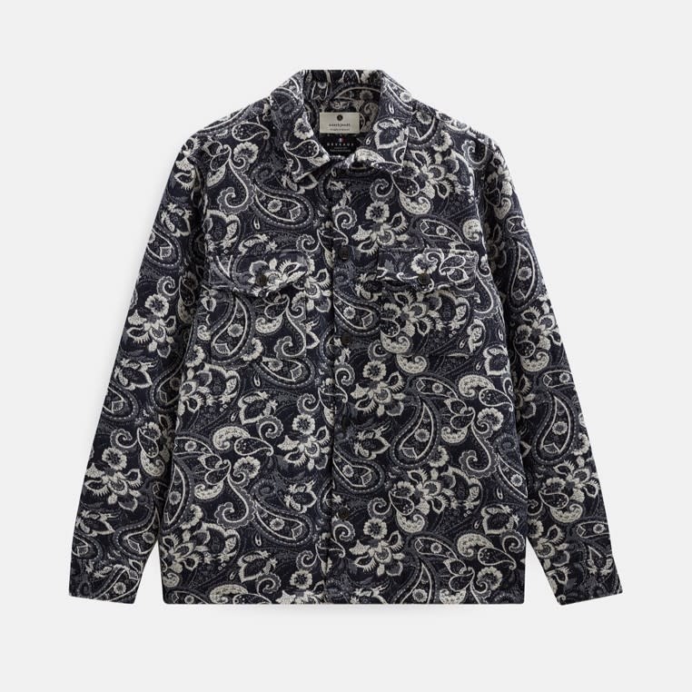 Anerkjendt 902491 Oscar Caster2 Jacquard Overshirt 3059 Sky Captain