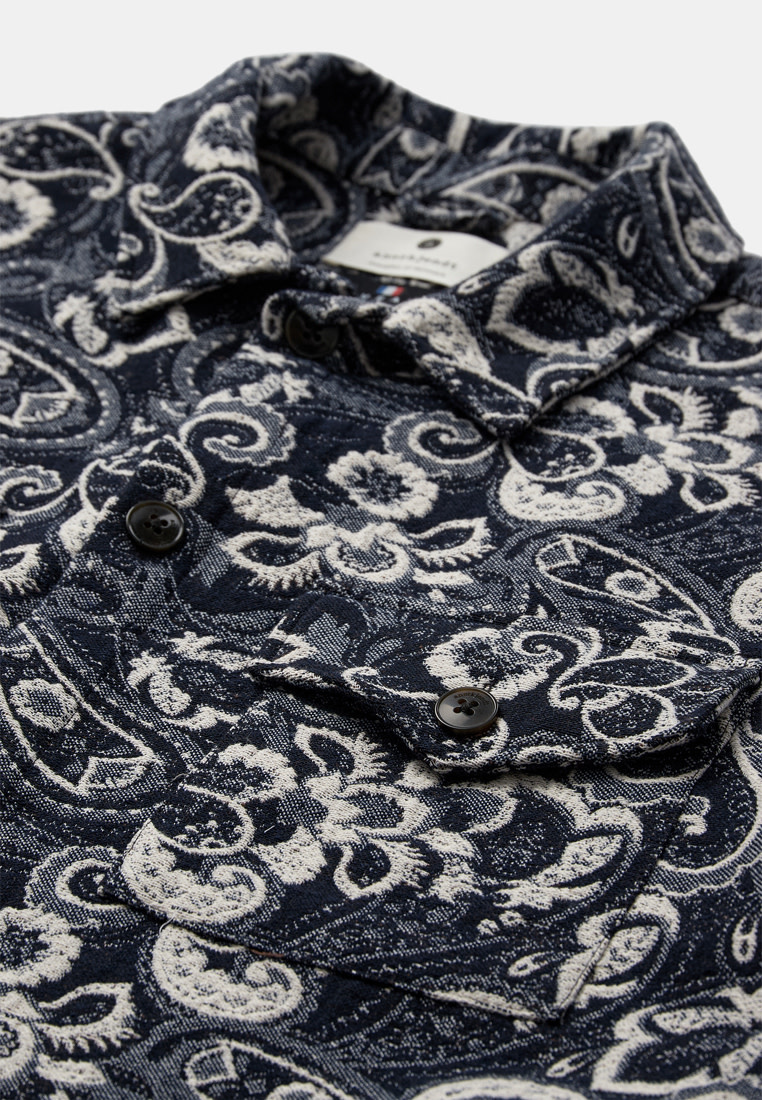 Anerkjendt 902491 Oscar Caster2 Jacquard Overshirt 3059 Sky Captain