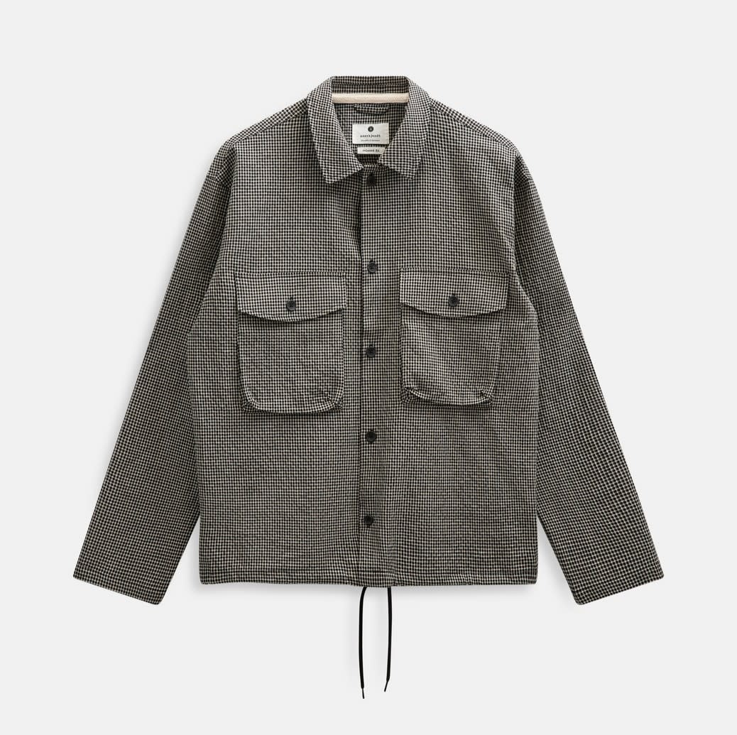 Anerkjendt 902476 Otto Check Overshirt 0000 Caviar