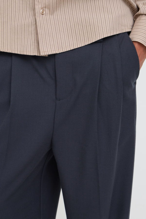Casual Friday 20505614 Grant Wide Stretch Pants 1941091 After Midnight Melange Blue