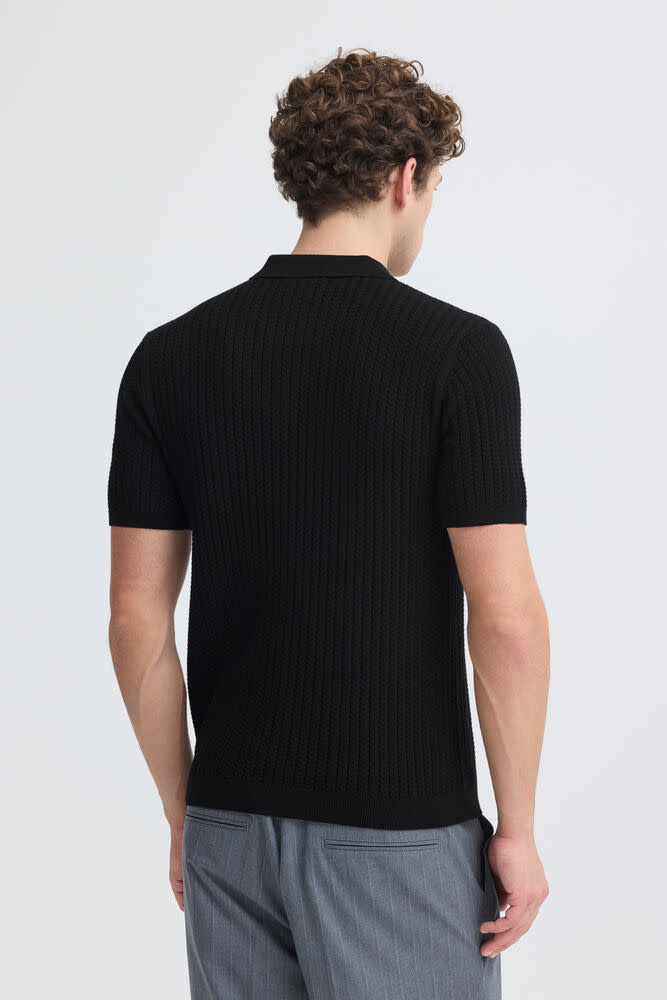 Casual Friday Casual Friday 20505091 Karl Structured Knit Polo 193911 Black