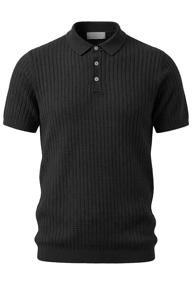 Casual Friday Casual Friday 20505091 Karl Structured Knit Polo 193911 Black