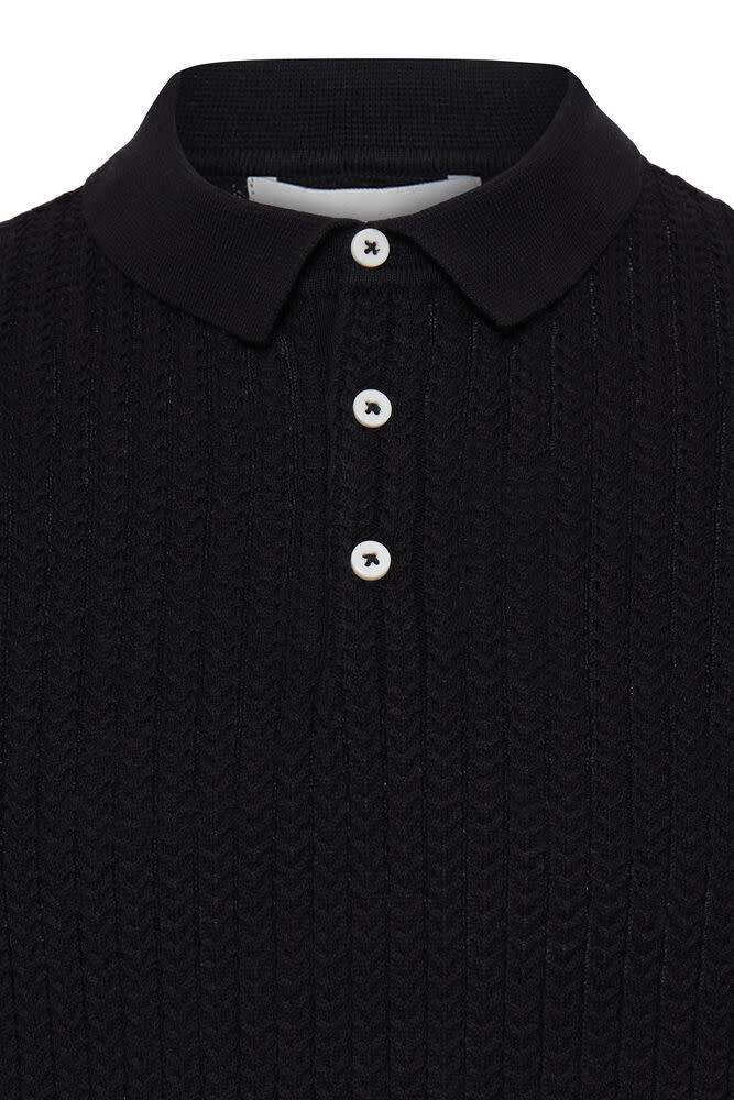 Casual Friday Casual Friday 20505091 Karl Structured Knit Polo 193911 Black