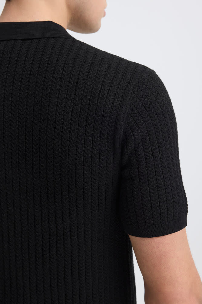 Casual Friday Casual Friday 20505091 Karl Structured Knit Polo 193911 Black