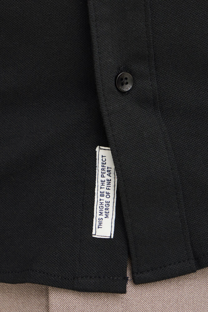Casual Friday Casual Friday 20505281 Arthur L/S Jersey Piquet Shirt 193911 Black