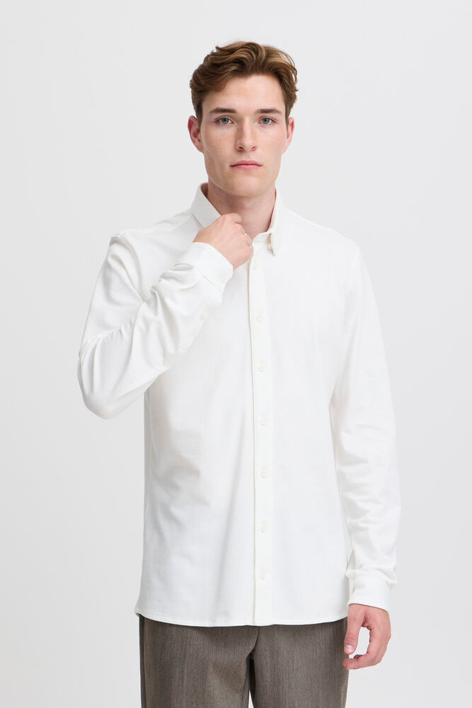 Casual Friday Casual Friday 20505281 Arthur L/S Jersey Piquet Shirt 110602 Snow White