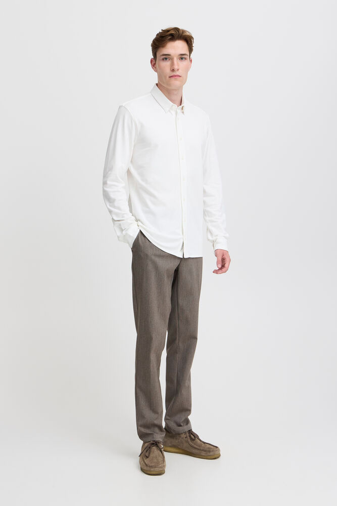 Casual Friday Casual Friday 20505281 Arthur L/S Jersey Piquet Shirt 110602 Snow White
