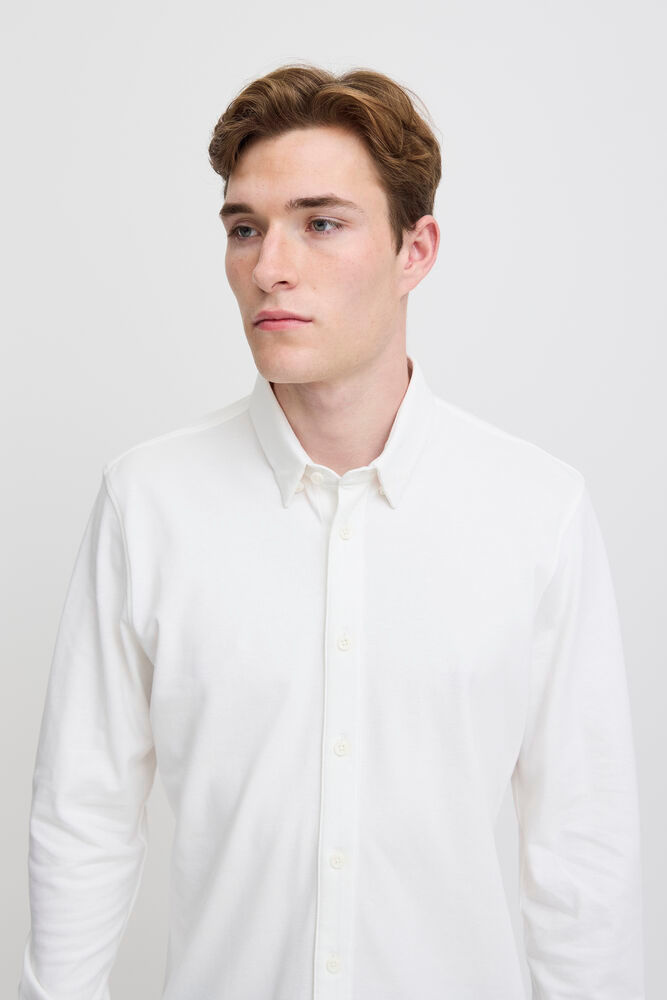 Casual Friday Casual Friday 20505281 Arthur L/S Jersey Piquet Shirt 110602 Snow White