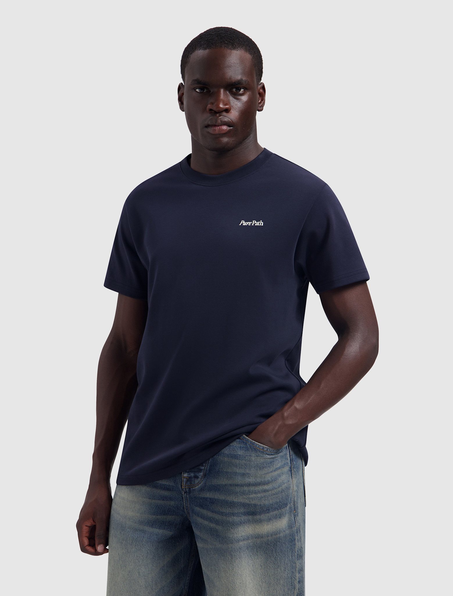 Pure Path Pure Path 26030101 Tree Trunk Tee Dark Navy