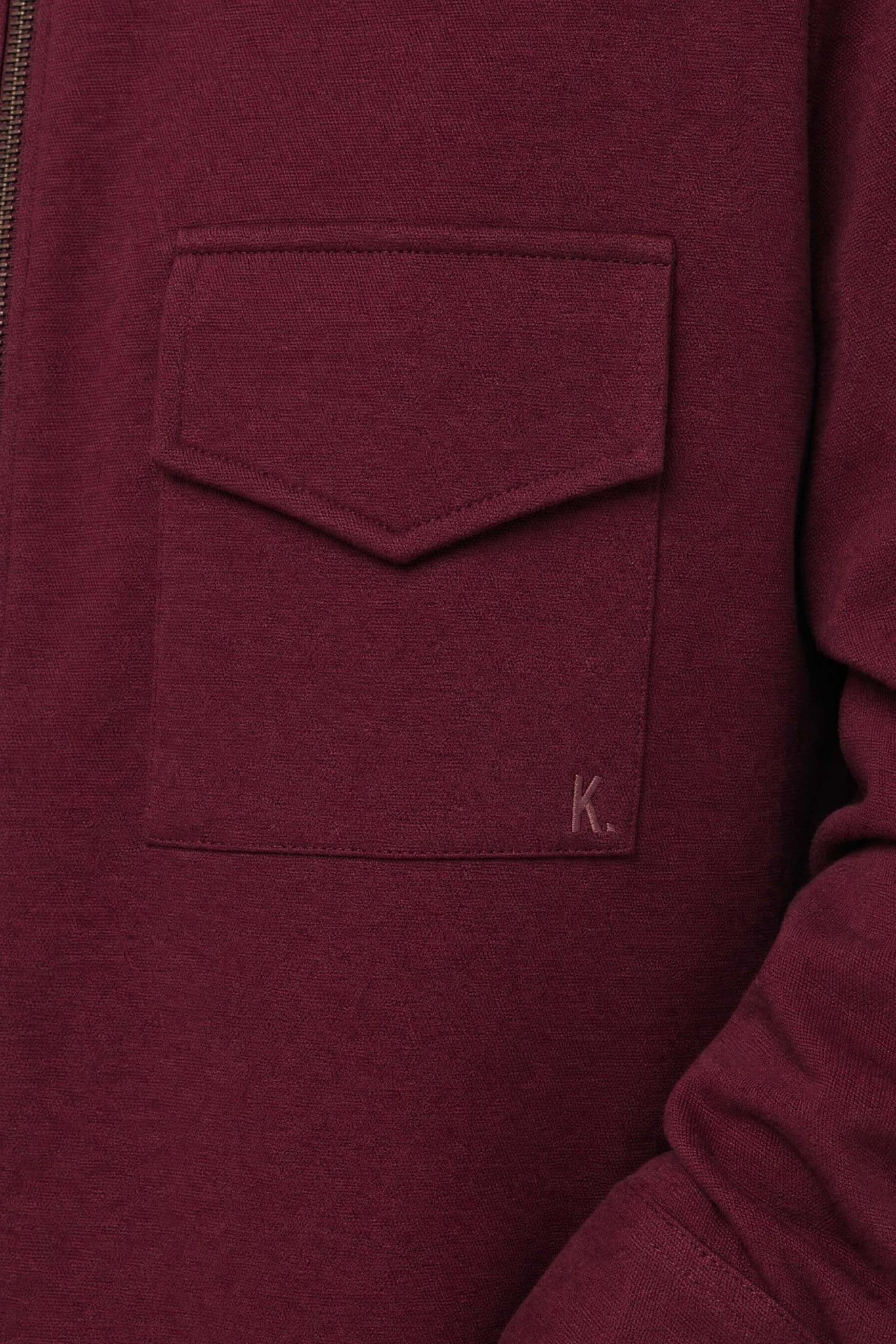 Kultivate Luxury Zip Overshirt Fig