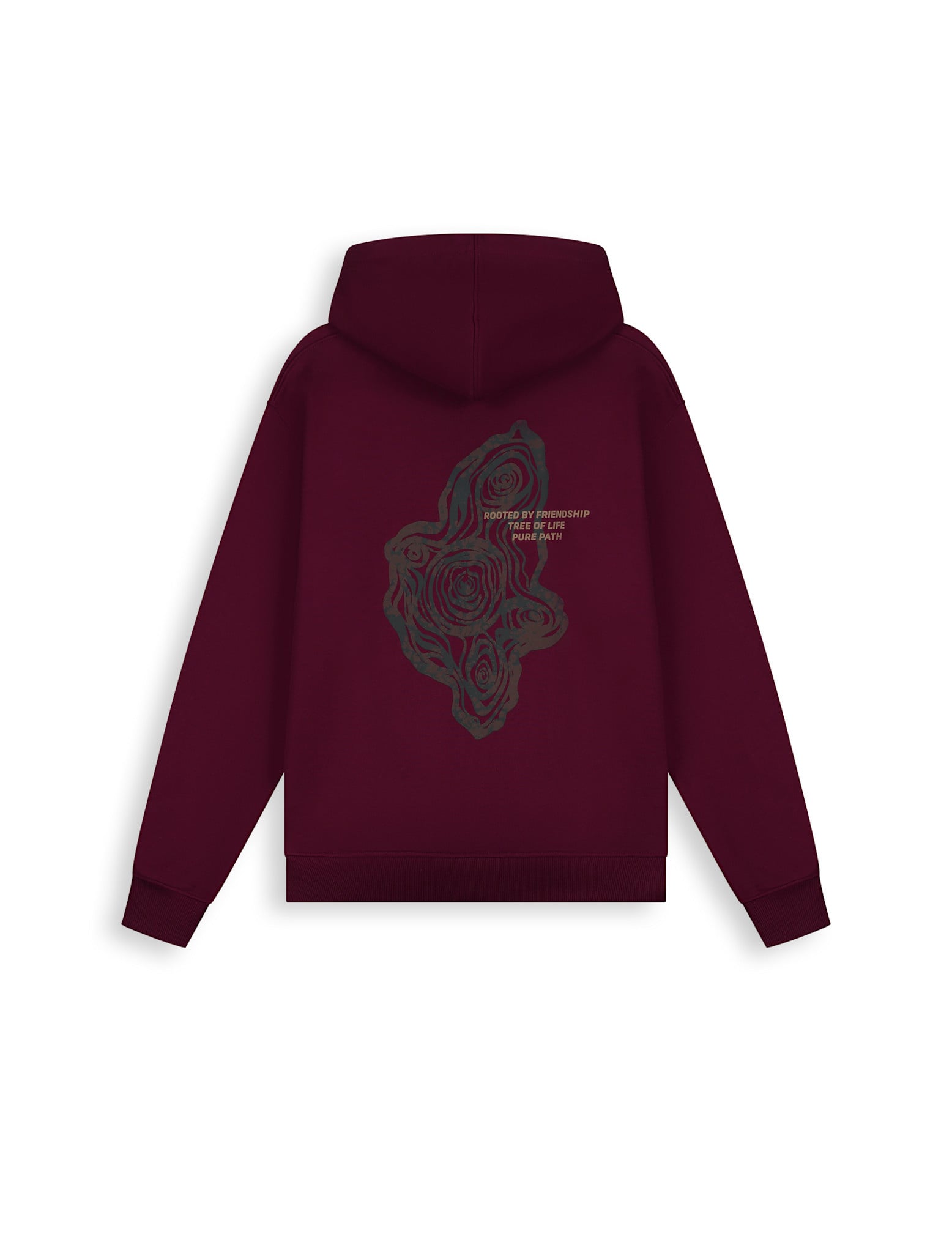 Pure Path 26030306 Tree Trunk Hoodie Wine Red