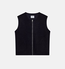 Resterods Kian Boiled Wool Vest 49-Navy