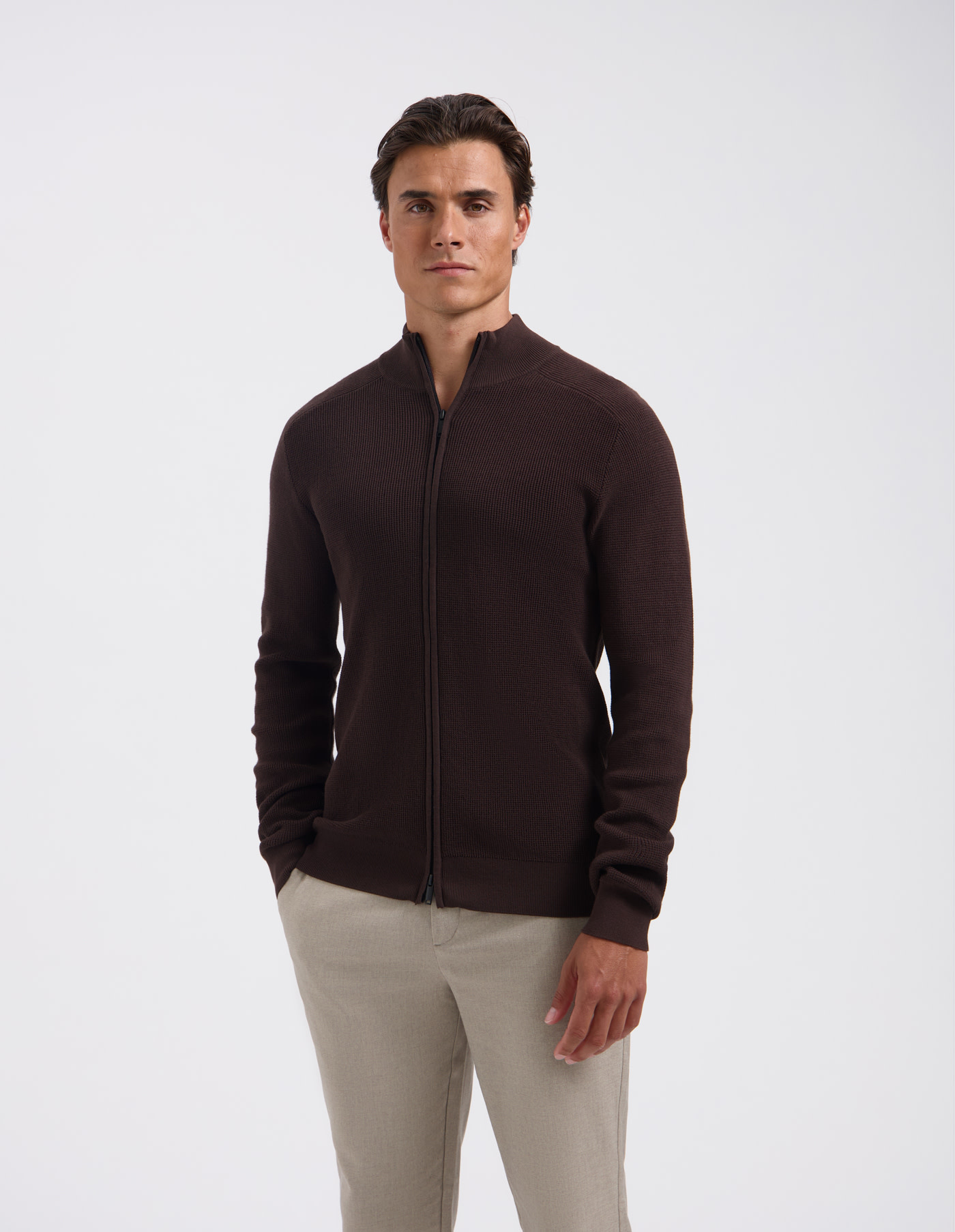 Saint Steve Elco Cardigan Burned Coffee
