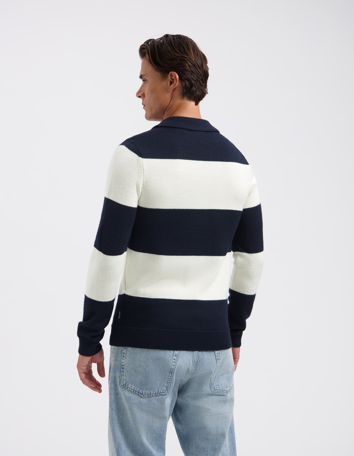 Saint Steve Harry Knit Dark Navy/White
