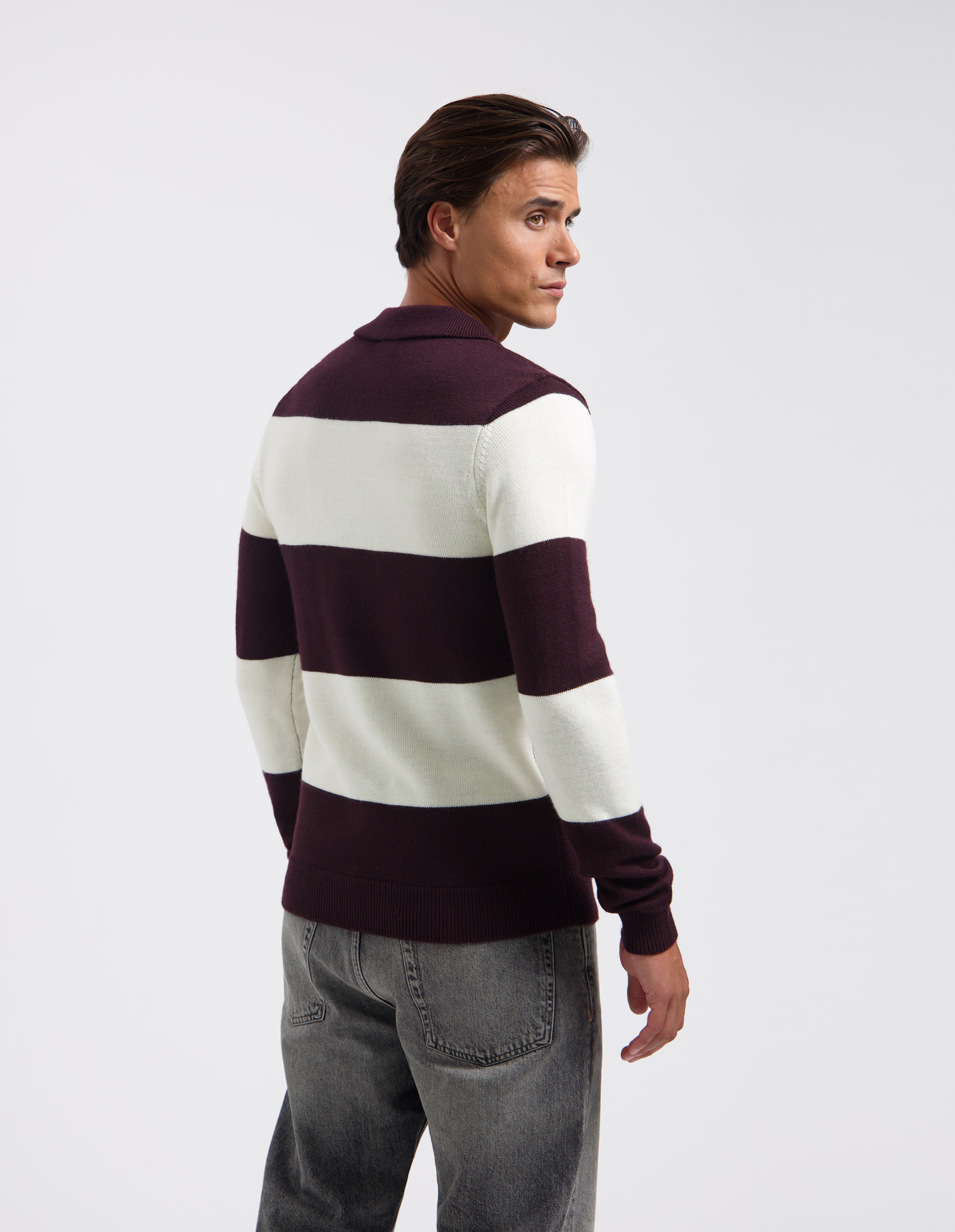 Saint Steve Harry Knit Merlot/White