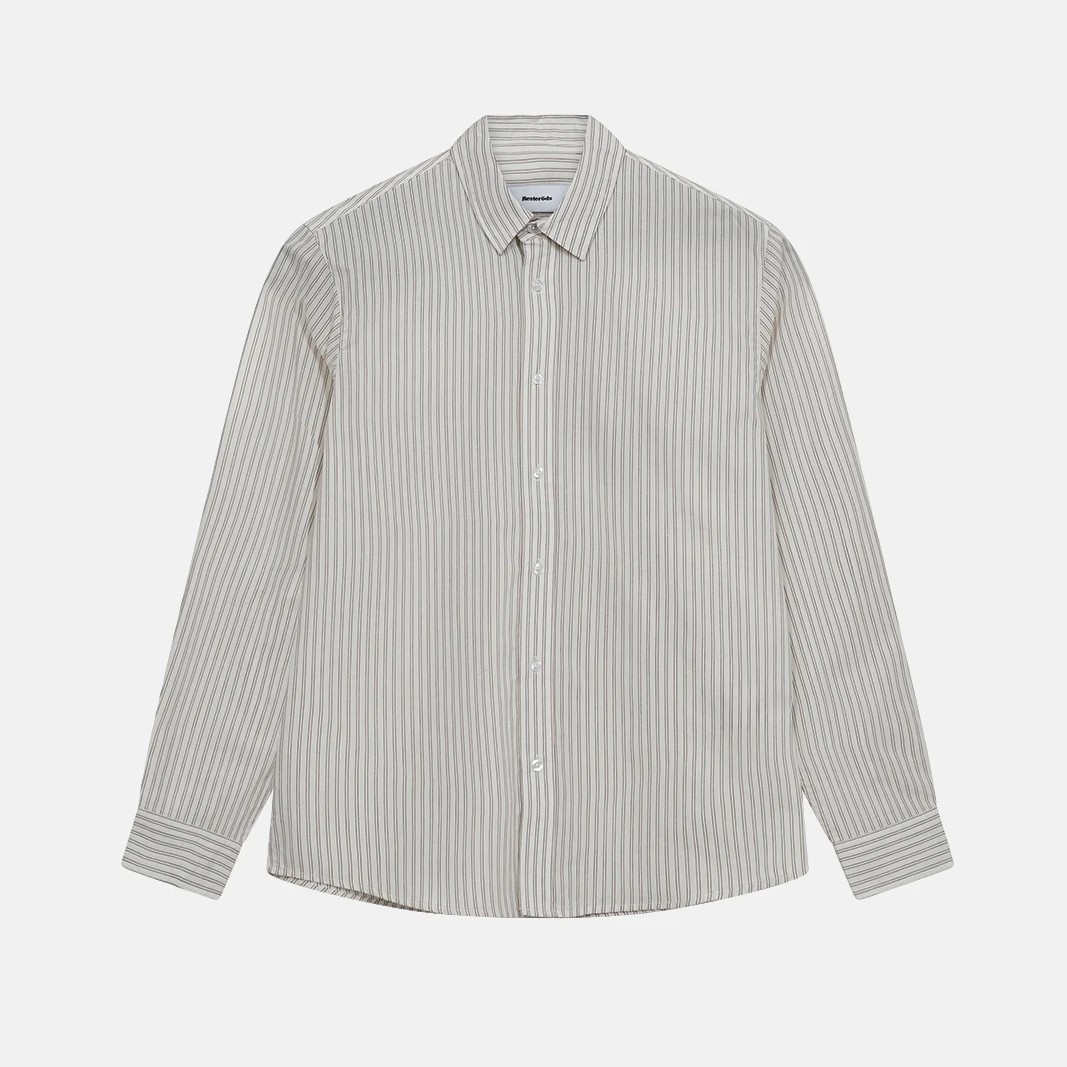 Resterods Chris Poplin Shirt L/S 8089-Grey