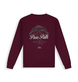 Pure Path 26030301 Rooted Tree Crew Neck Wine Red