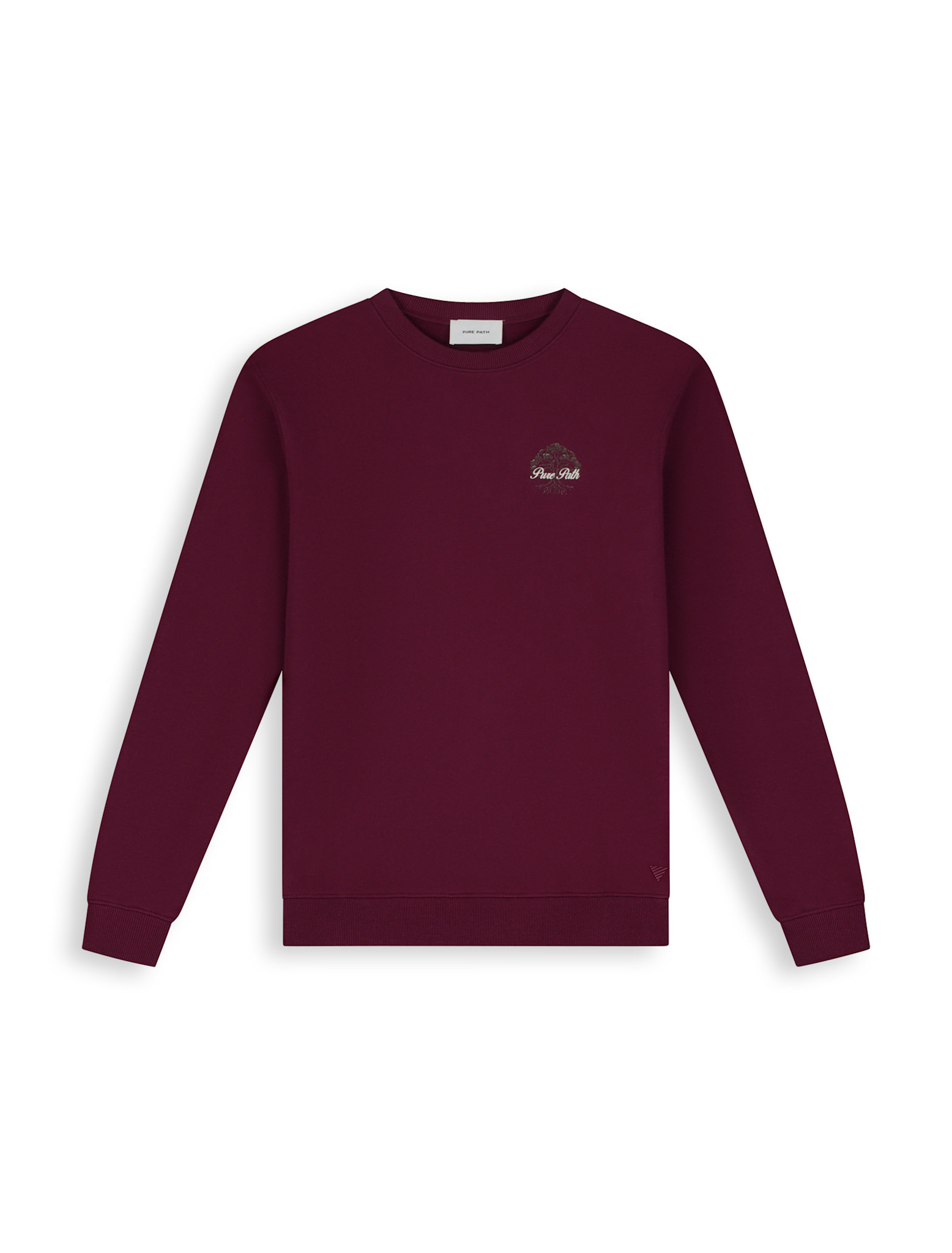Pure Path 26030301 Rooted Tree Crew Neck Wine Red