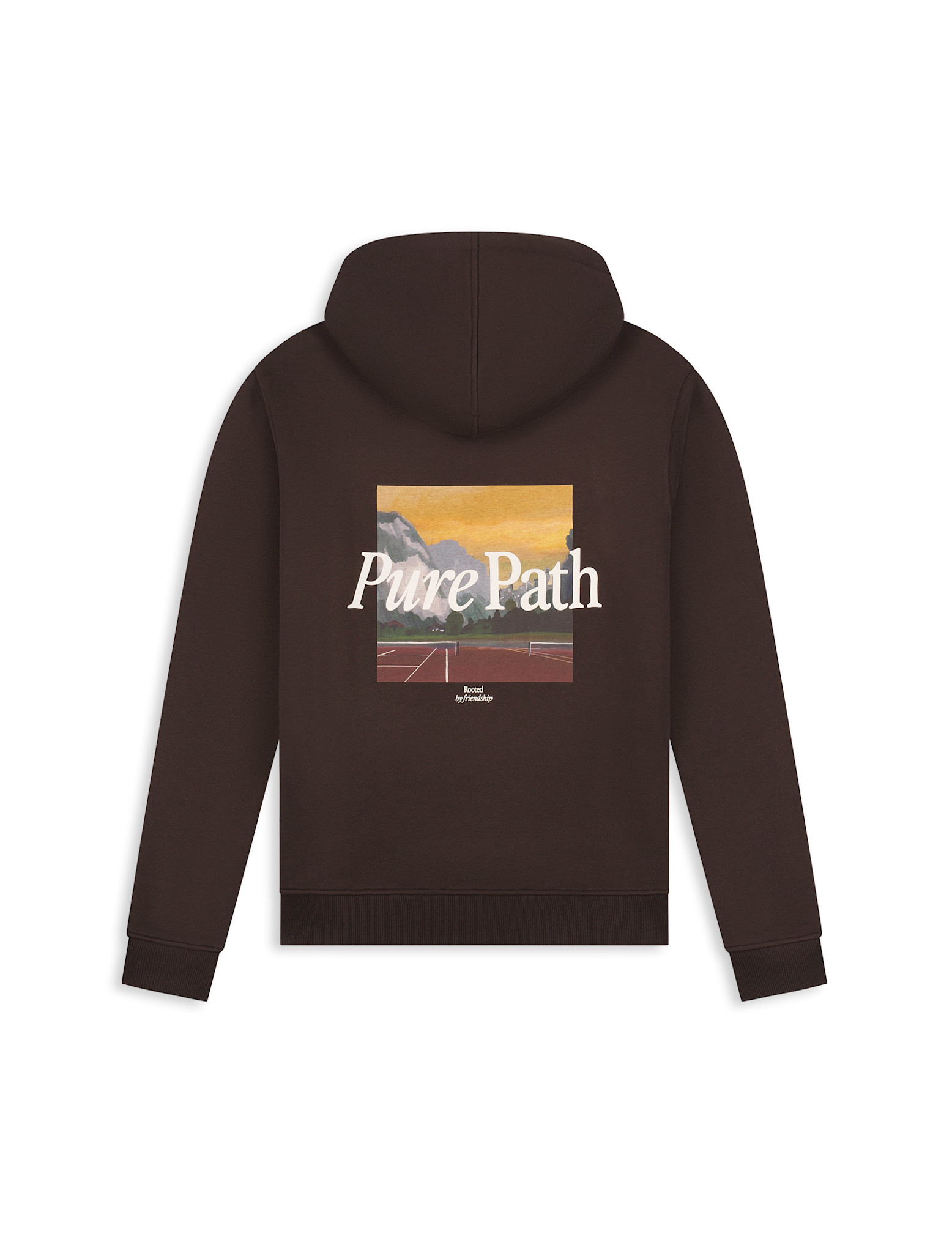 Pure Path 26030305 Landscape View Hoodie Dark Brown
