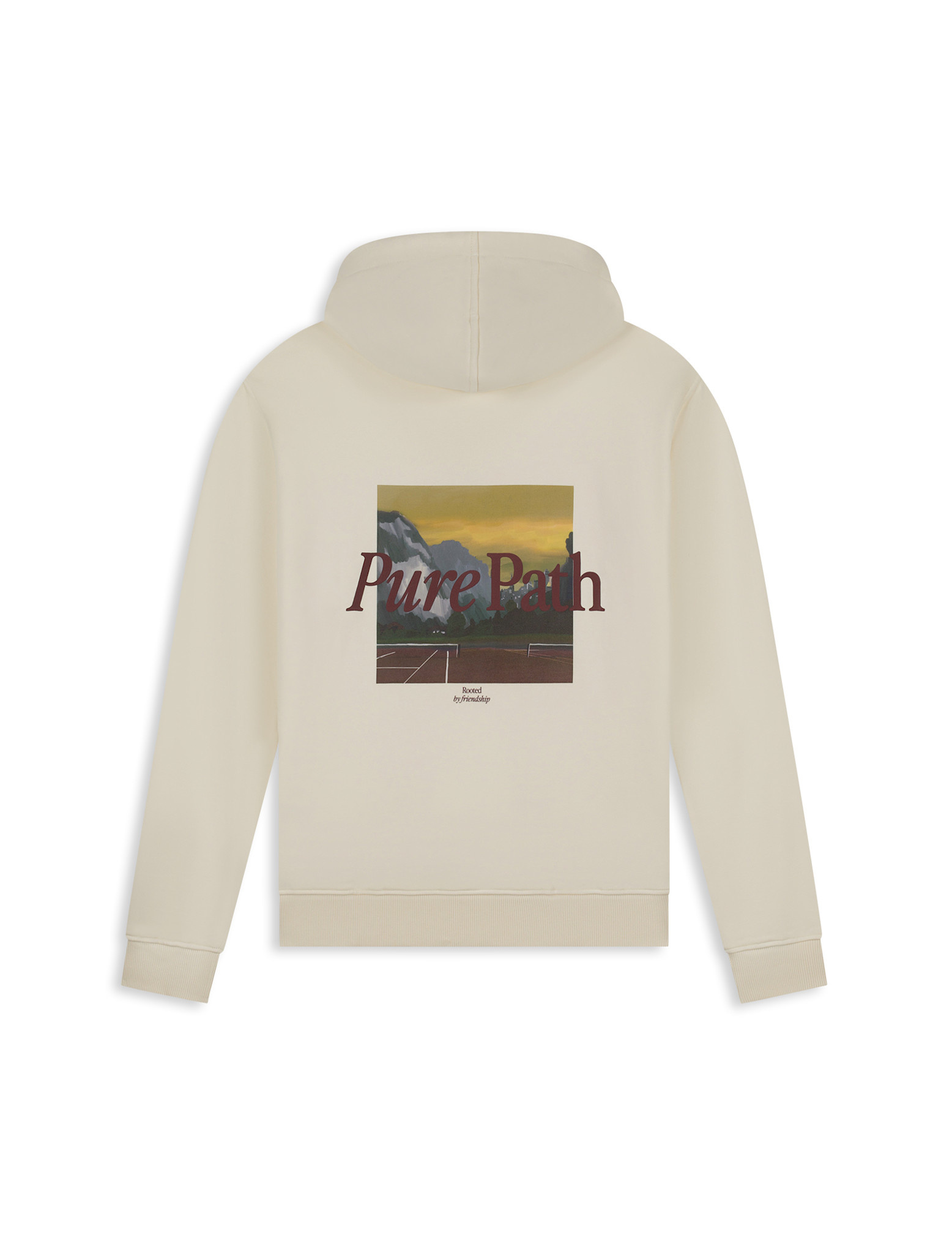 Pure Path 26030305 Landscape View Hoodie Ecru