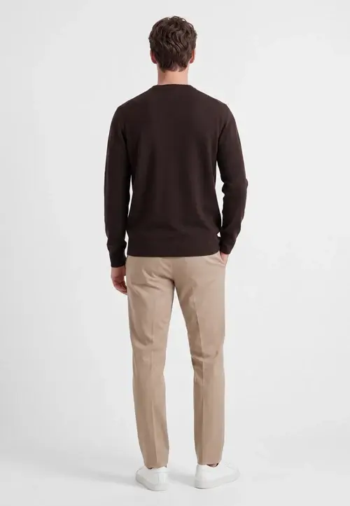 Ciszere Clark Knitted Crew Neck Knit Java Brown