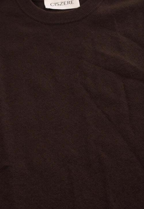 Ciszere Clark Knitted Crew Neck Knit Java Brown