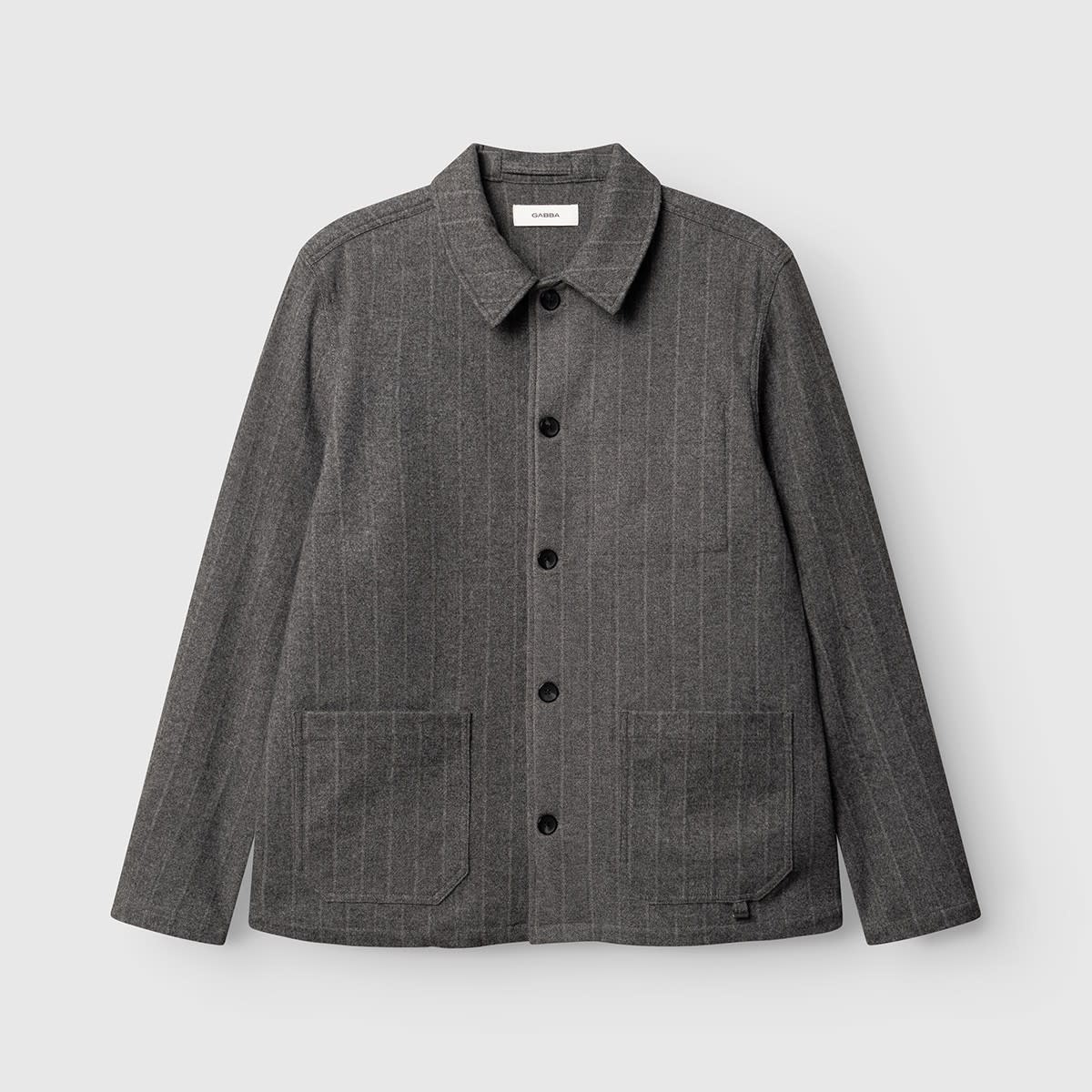Gabba Libre AX Stripes LS Overshirt Dark Grey