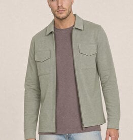 Kultivate Luxury Zip Overshirt Sea Spray