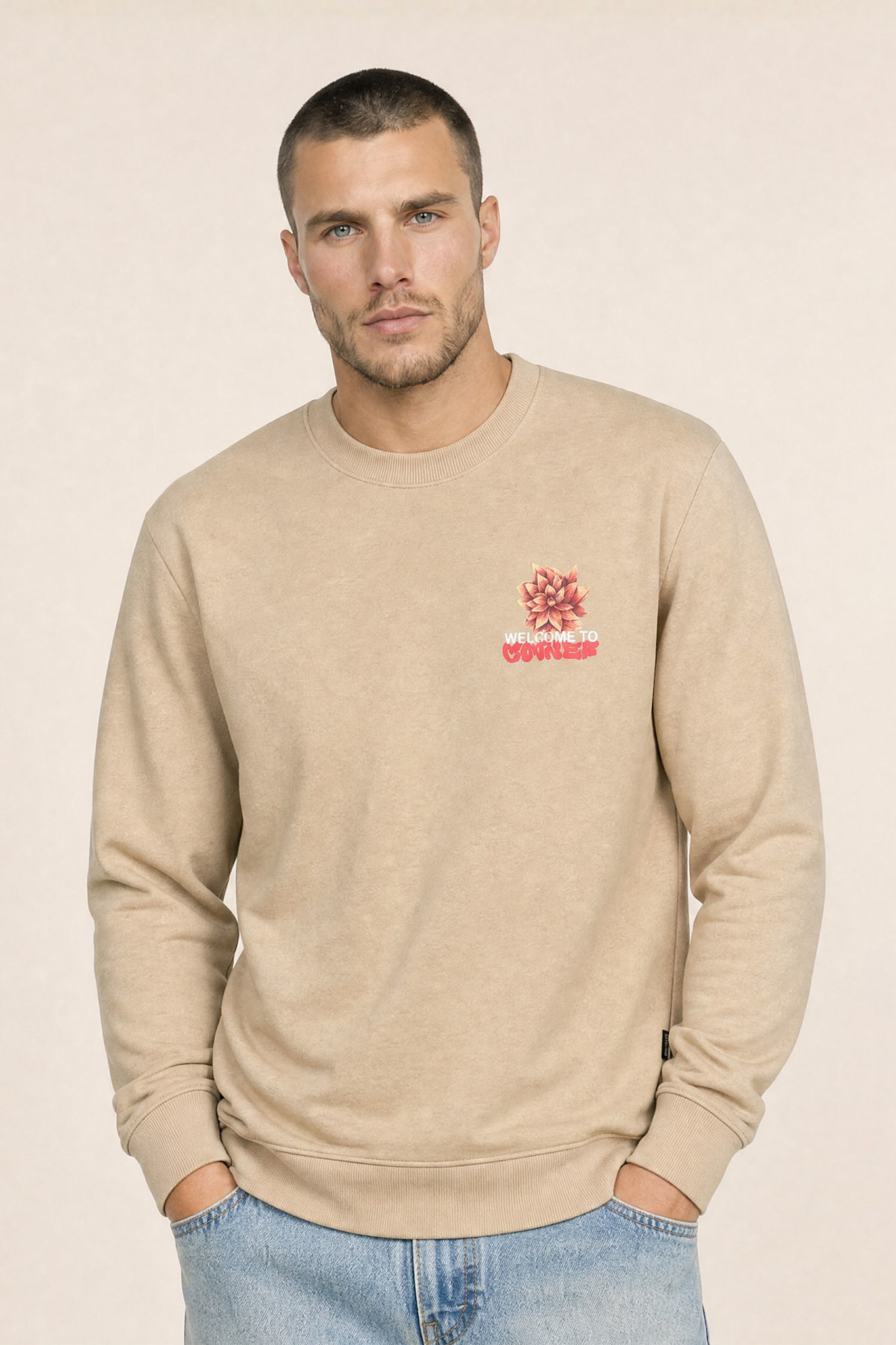 Kultivate Cannes Crew Neck Sweat Seneca Rock