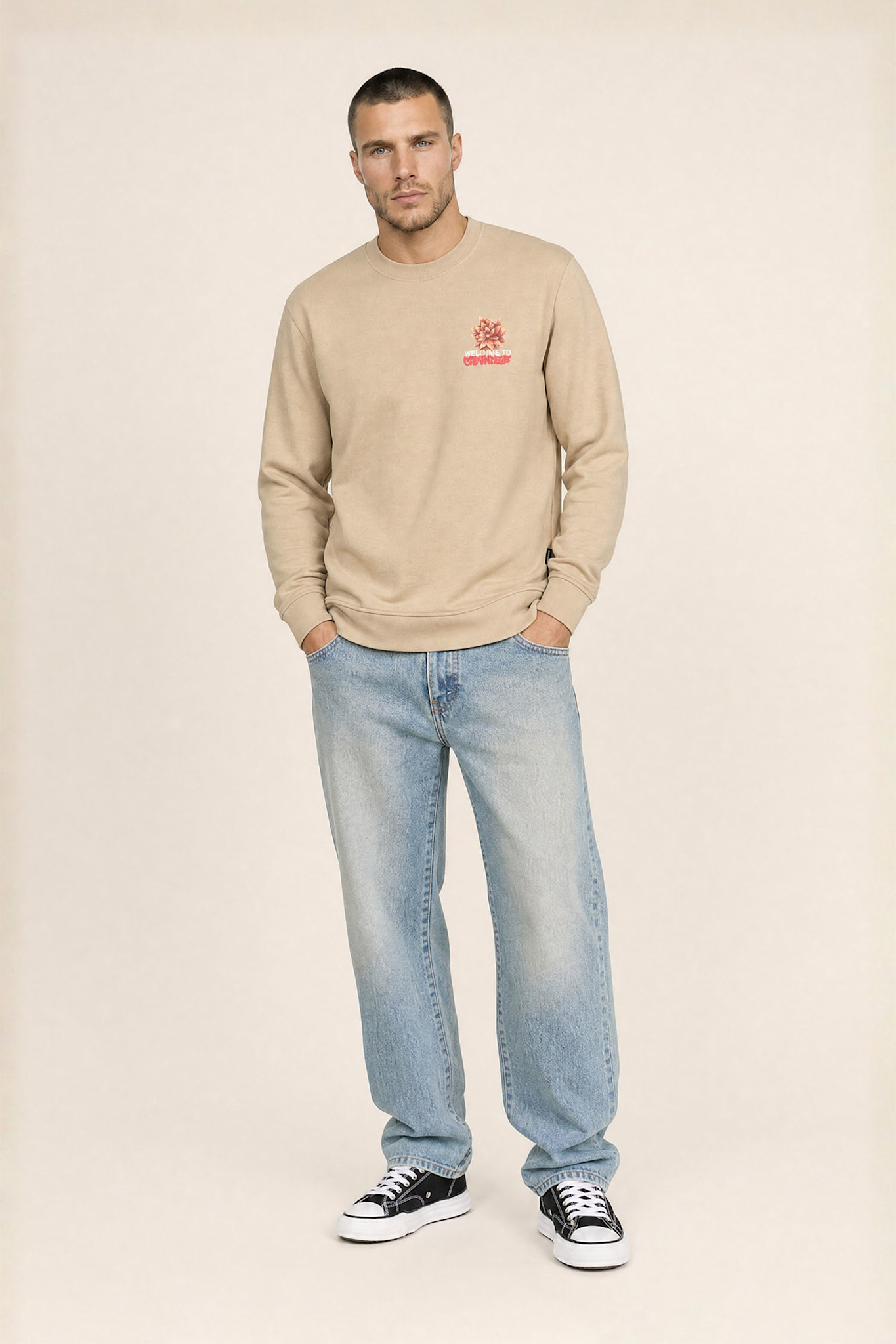 Kultivate Cannes Crew Neck Sweat Seneca Rock